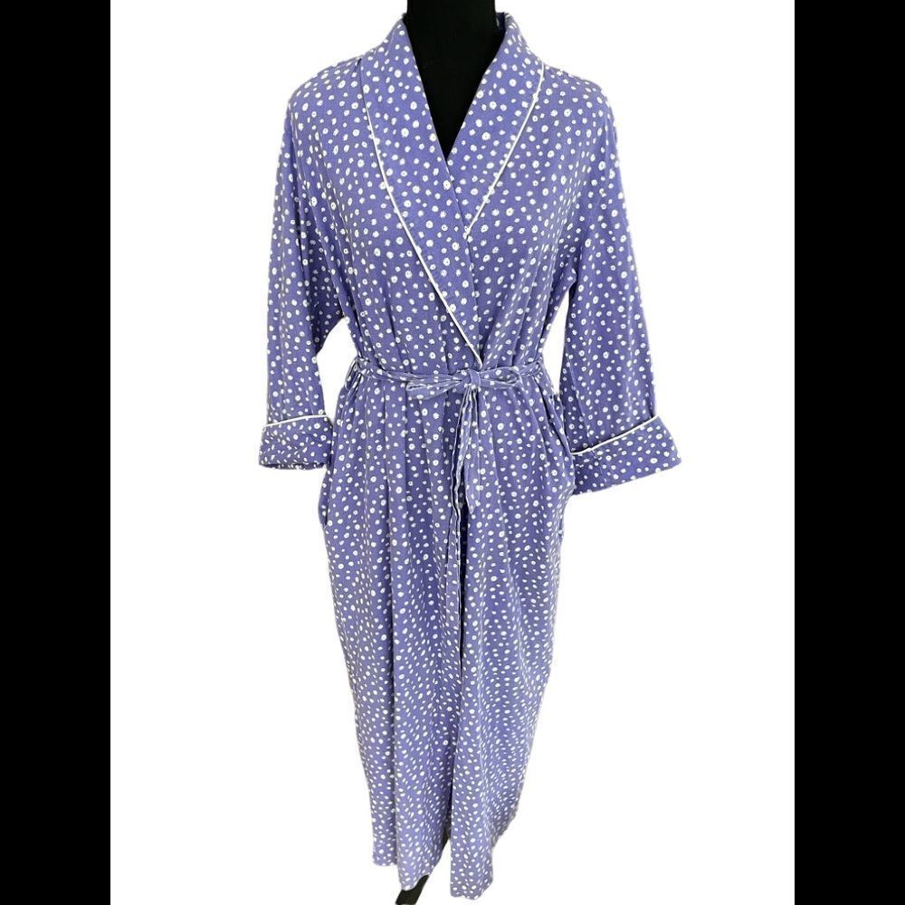Evelyn Pearson floral vintage 100% wrap style robe with belt, size S